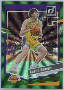 Austin Reaves 2023 2024 Panini Donruss Green Laser Holo Series Mint Card #18