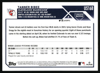 Tanner Bibee 2023 Topps Update Orange and Black Foil Series Mint Card #US107
