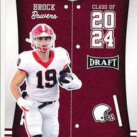 Brock Bowers 2023 Leaf Draft Class of 2024 Series Mint Rookie Card #76