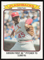 Bob Gibson 2023 Topps Heritage Baseball Flashbacks Series Mint Card #BF-6
