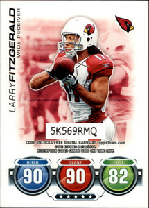 Larry Fitzgerald 2010 Topps Attax Code Card Series Mint Card