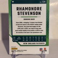 Rhamondre Stevenson 2024 Panini Donruss Optic Holo Series Mint Card #134