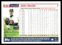 John Smoltz 2005 Topps Series Mint Card #213
