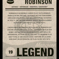 Larry Robinson 2010 2011 O-Pee-Chee Marquee Legend Series Card #567