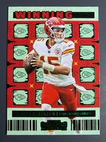 Patrick Mahomes II 2022 Panini Contenders Winning Ticket Green Series Mint Card #WT-PMA
