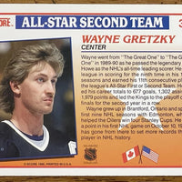 Wayne Gretzky 1990 1991 Score All Star Card #321