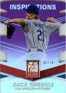 Zack Greinke 2015 Elite Inspirations Series Mint Card #81  Only 79 Made