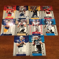 2019 Score Football Fantasy Stars 20 Card Insert Set with Mahomes, Brady, Barkley Plus