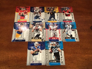 2019 Score Football Fantasy Stars 20 Card Insert Set with Mahomes, Brady, Barkley Plus