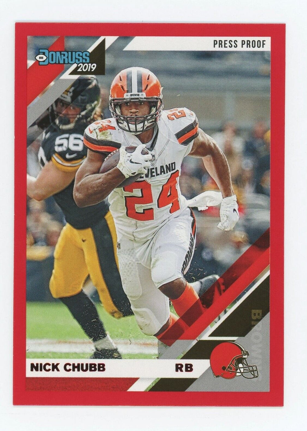 Nick Chubb 2019 Donruss Press Proof Red Series Mint Card #66