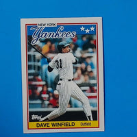 Dave Winfield 1988 Topps UK Mini Series Mint Card #85