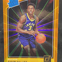 Aaron Holiday 2018 2019 Panini Donruss Rated Rookies Holo Orange Laser Series Mint Card #176