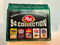 1994 Post Cereal Complete 30 Card Set in Original Box featuring Piazza, Griffey, Thomas ++
