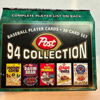 1994 Post Cereal Complete 30 Card Set in Original Box featuring Piazza, Griffey, Thomas ++