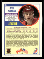Steve Yzerman 1990 1991 Score Card #339
