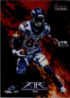 Demaryius Thomas 2014 Topps Fire Flame Foil Series Mint Card #10
