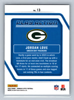 Jordan Love 2024 Donruss Optic Play Action Series Mint Card #13
