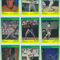 Jose Canseco 1991 Star Company PLATINUM Series Complete Mint Set