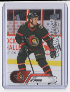 Josh Norris 2020 2021 Upper Deck NHL Star Rookies Card #9