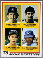 Paul Molitor and Alan Trammell 1978 Topps Series NM/Mint ROOKIE Card #707
