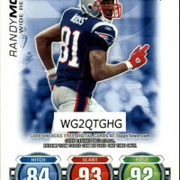 Randy Moss 2010 Topps Attax Code Card Series Mint Card