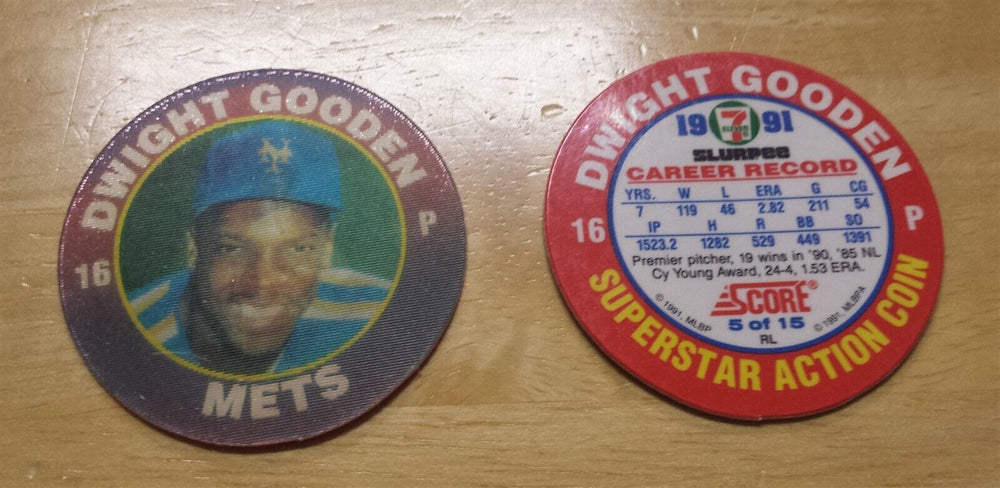 Dwight Gooden 1991 7-11 Slurpee Northeast Coin