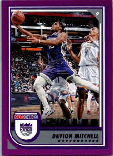 Davion Mitchell 2022 2023 Panini Hoops Purple Series Mint Card #160