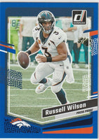 Russel Wilson 2023 Donruss Press Proof Blue Series Mint Card #93
