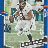 Russel Wilson 2023 Donruss Press Proof Blue Series Mint Card #93