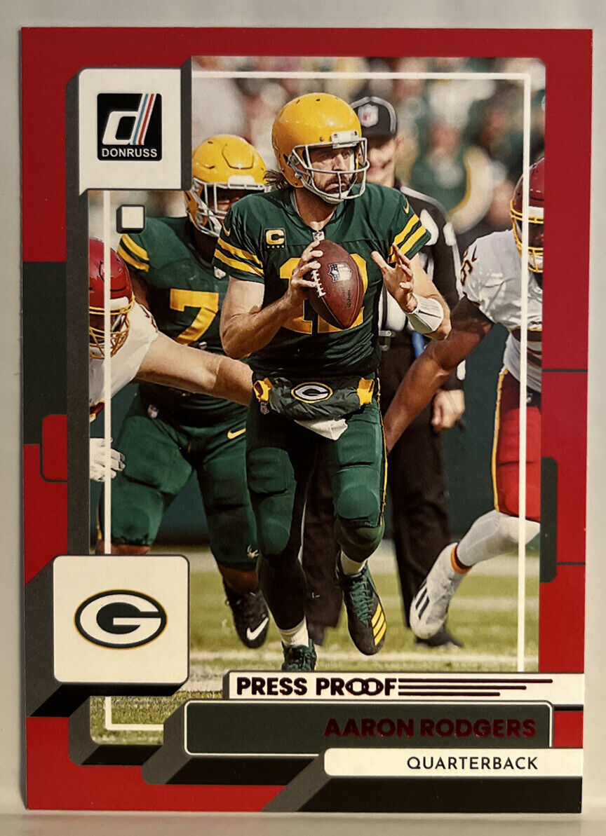Aaron Rodgers 2022 Donruss Press Proof Red Series Mint Card #97