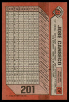 Jose Canseco 1989 Bowman Series Card #201

