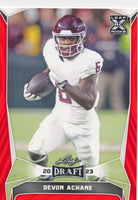 Devon Achane 2023 Leaf Draft Rookie Red Series Mint Card #46
