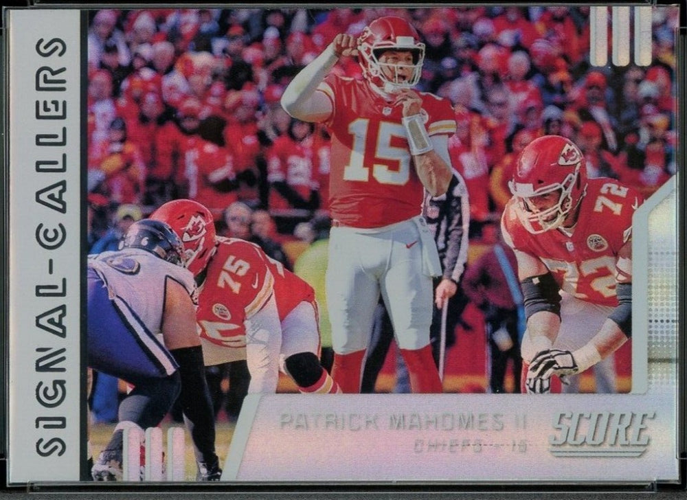 Patrick Mahomes II 2019 Score Signal Callers Series Mint Card #SC-18