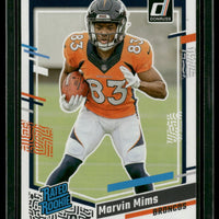 Marvin Mims 2023 Panini Donruss Rated Rookie Series Mint Card # #327