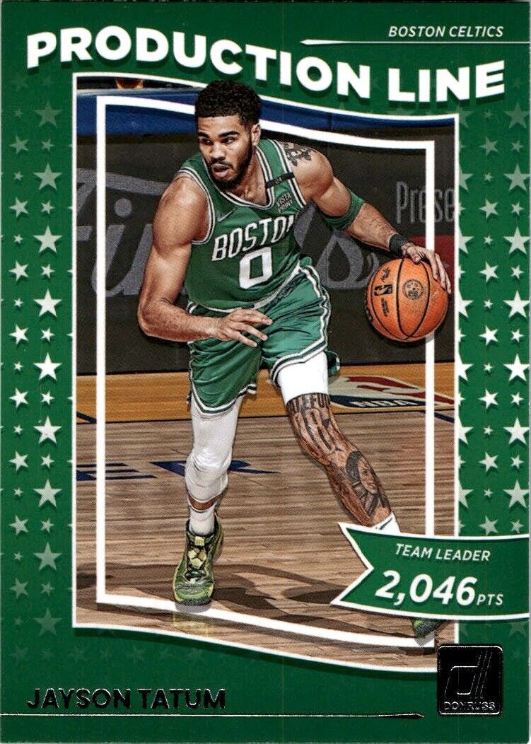 Jayson Tatum 2022 2023 Panini Donruss Production Line Series Mint Card #10