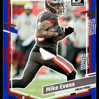 Mike Evans 2023 Donruss Blue Press Proof Series Mint Card #279