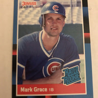 Mark Grace 1988 Donruss Rated Rookie Series Mint Card #40