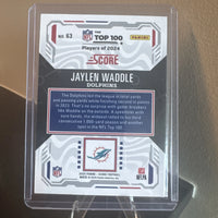 Jaylen Waddle 2025 Score Football Top 100 Mint Card #63