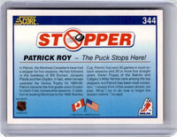 Patrick Roy 1990 1991 Score Card #344
