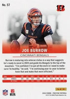 Joe Burrow 2024 Panini Prestige Series Mint Card #57
