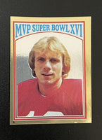 Joe Montana 1982 Topps 2nd Year Super Bowl XVI MVP Foil Sticker #5
