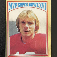 Joe Montana 1982 Topps 2nd Year Super Bowl XVI MVP Foil Sticker #5