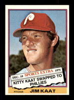 Jim Kaat 1976 Topps Traded Series EX condtion Card #80T

