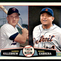 Harmon Killebrew and Miguel Cabrera 2013 Topps Heritage Then & Now Series Mint Card #TN-KC