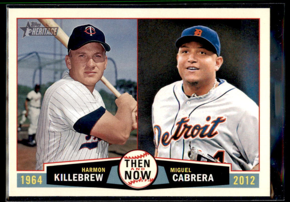 Harmon Killebrew and Miguel Cabrera 2013 Topps Heritage Then & Now Series Mint Card #TN-KC