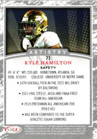 Kyle Hamilton 2022 SAGE Artistry Silver Series Mint Rookie Card #71

