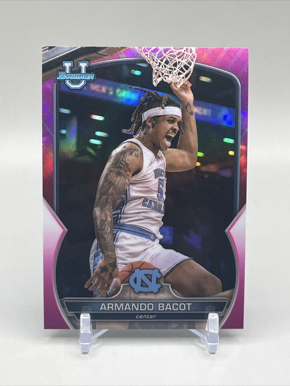 Armando Bacot 2023 Bowman Chrome University Pink Refractor Series Mint Card #44