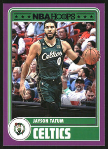 Jayson Tatum 2023 2024 Hoops Purple Series Mint Card #287