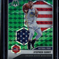 Stephen Curry 2020 2021 Panini Mosaic Reactive GREEN National Pride Mint Card #249