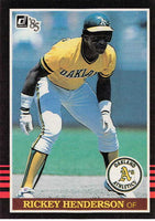 Rickey Henderson 1985 Donruss Series Mint Rookie Card #176
